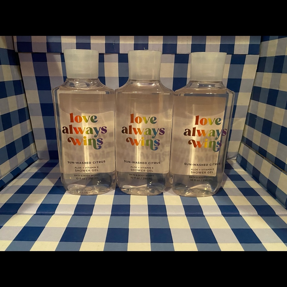 LOVE ALWAYS WINS PRIDE Sunshine Citrus shower gel-Lot of 3-Bath & Body Works 🌈 - Picture 3 of 4